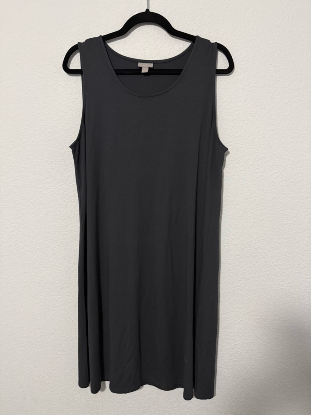 J. Jill Dark Gray Sleeveless Shift Dress